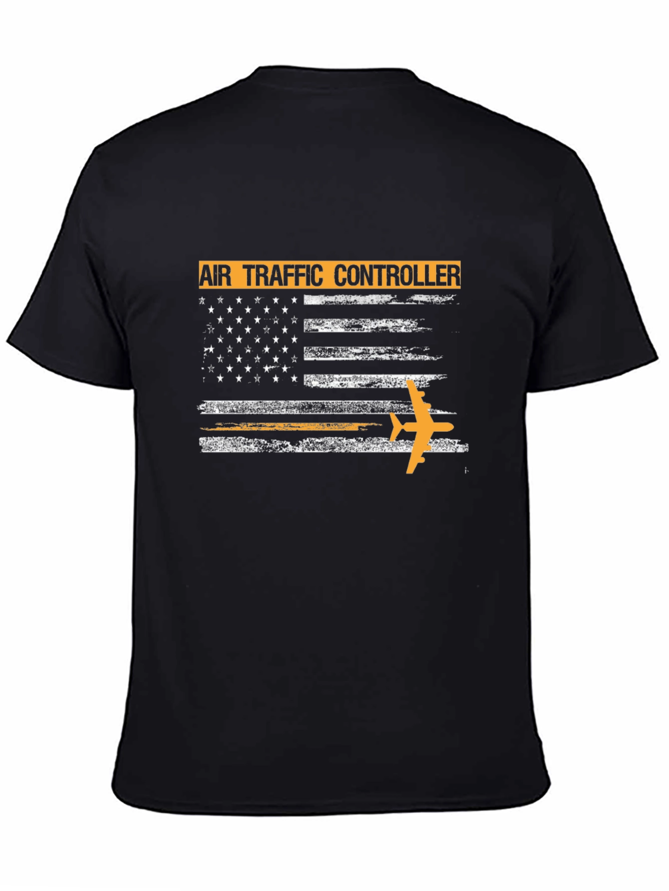 Air Traffic Controller American Flag Graphic T-Shirt