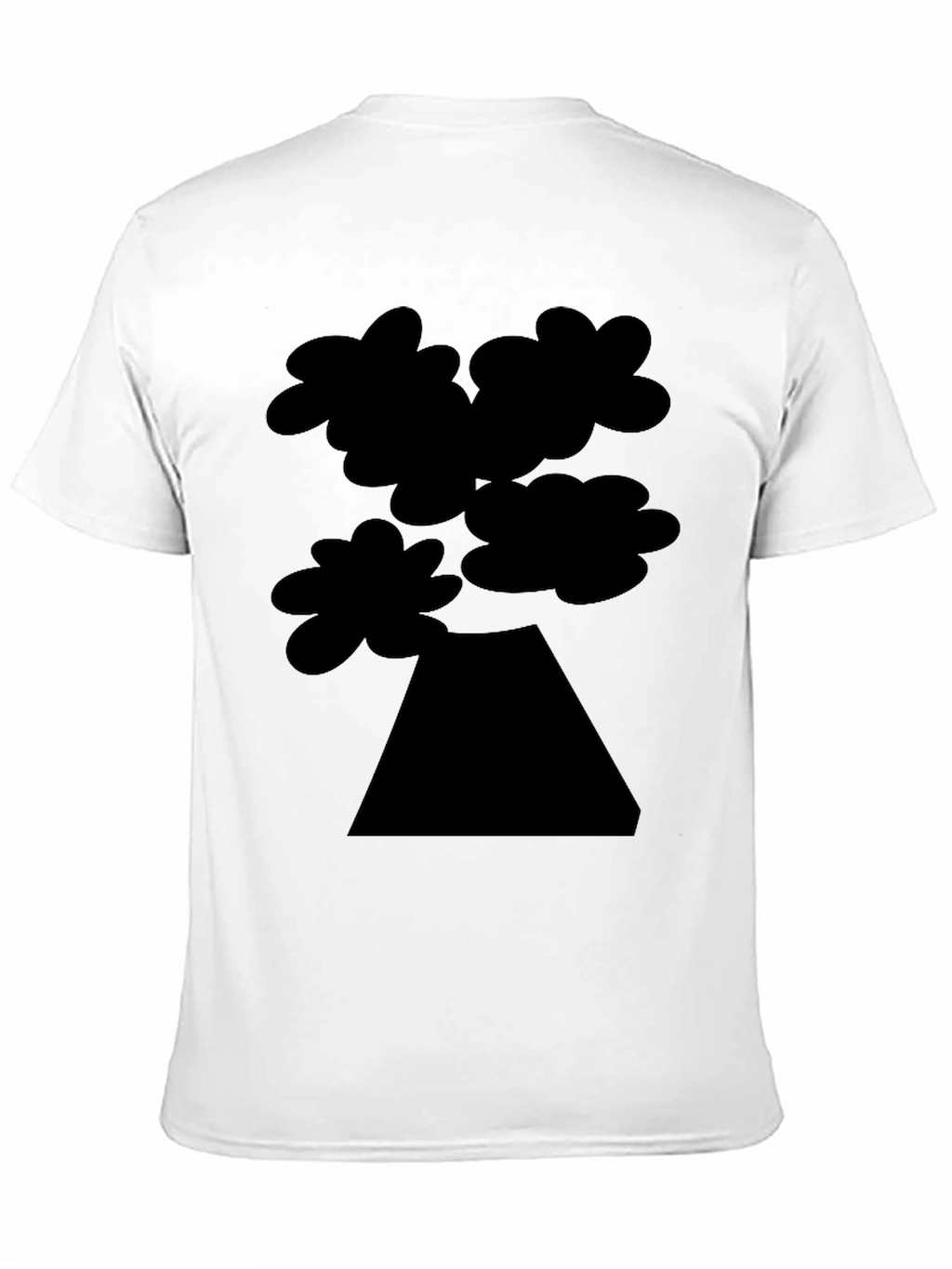 Abstract Tree Graphic Tee - Black Cotton Casual Shirt