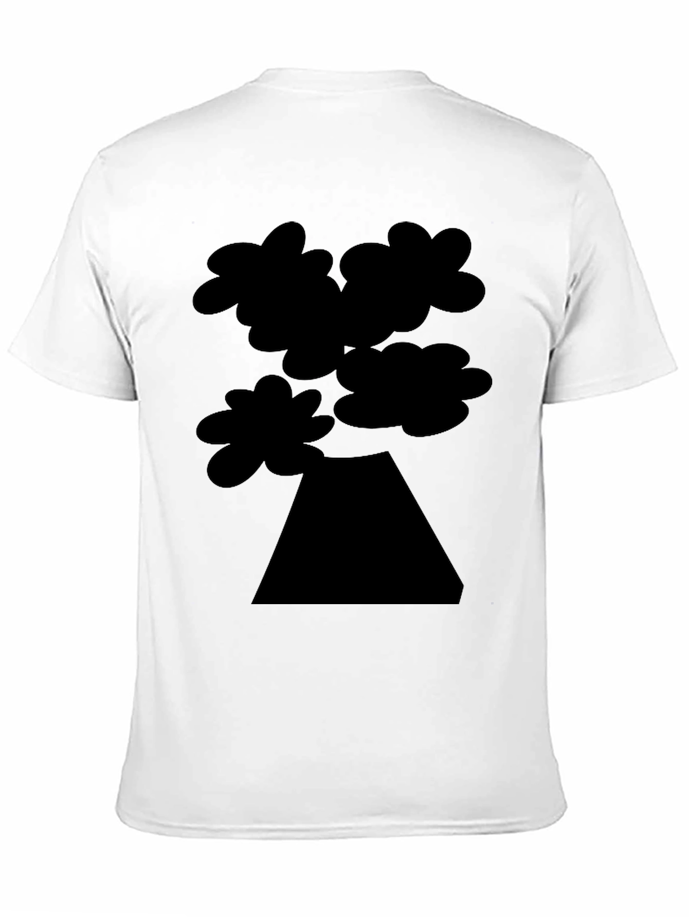 Abstract Tree Graphic Tee - Black Cotton Casual Shirt