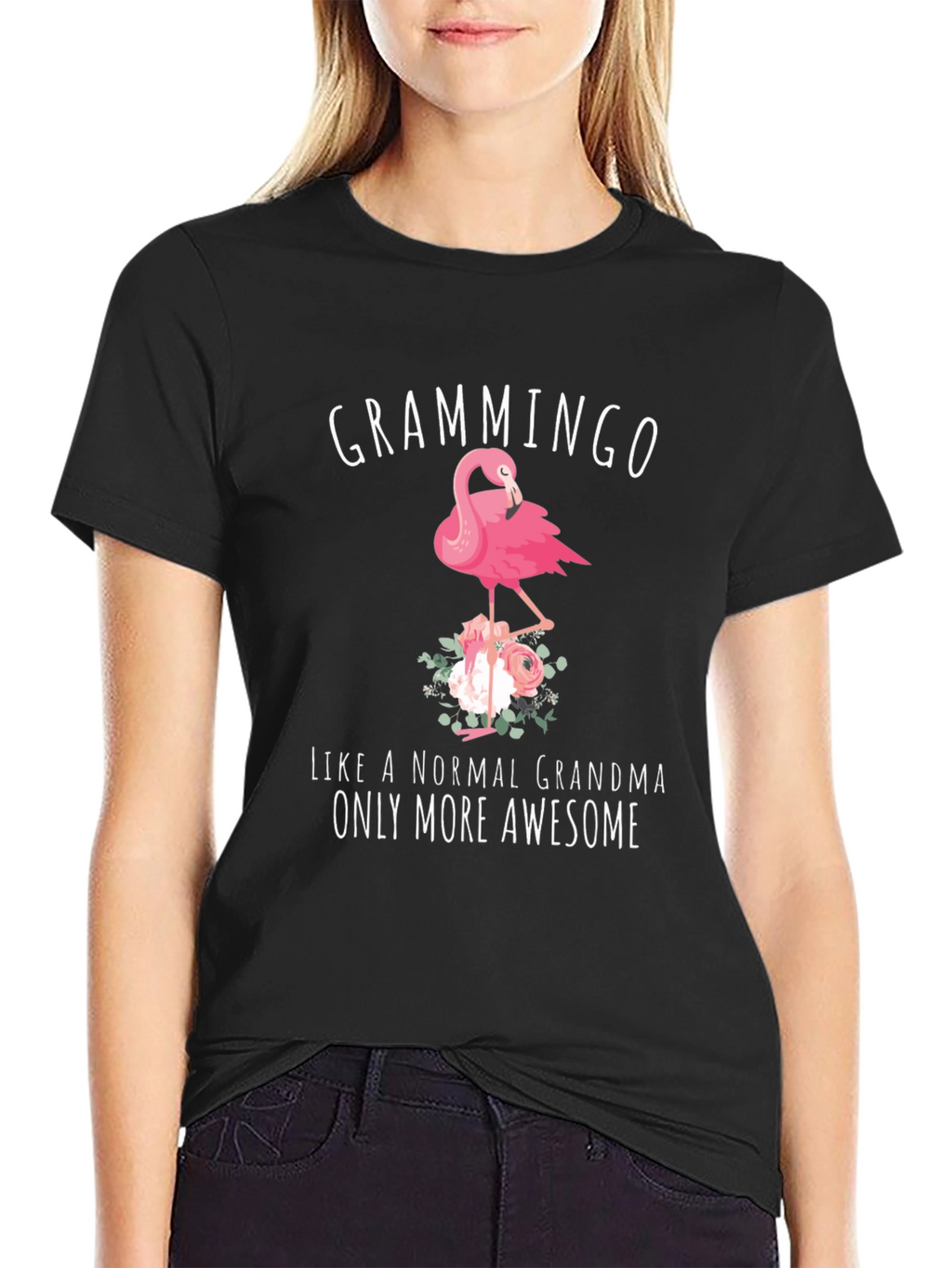 Grammingo Grandma Flamingo Graphic T-Shirt