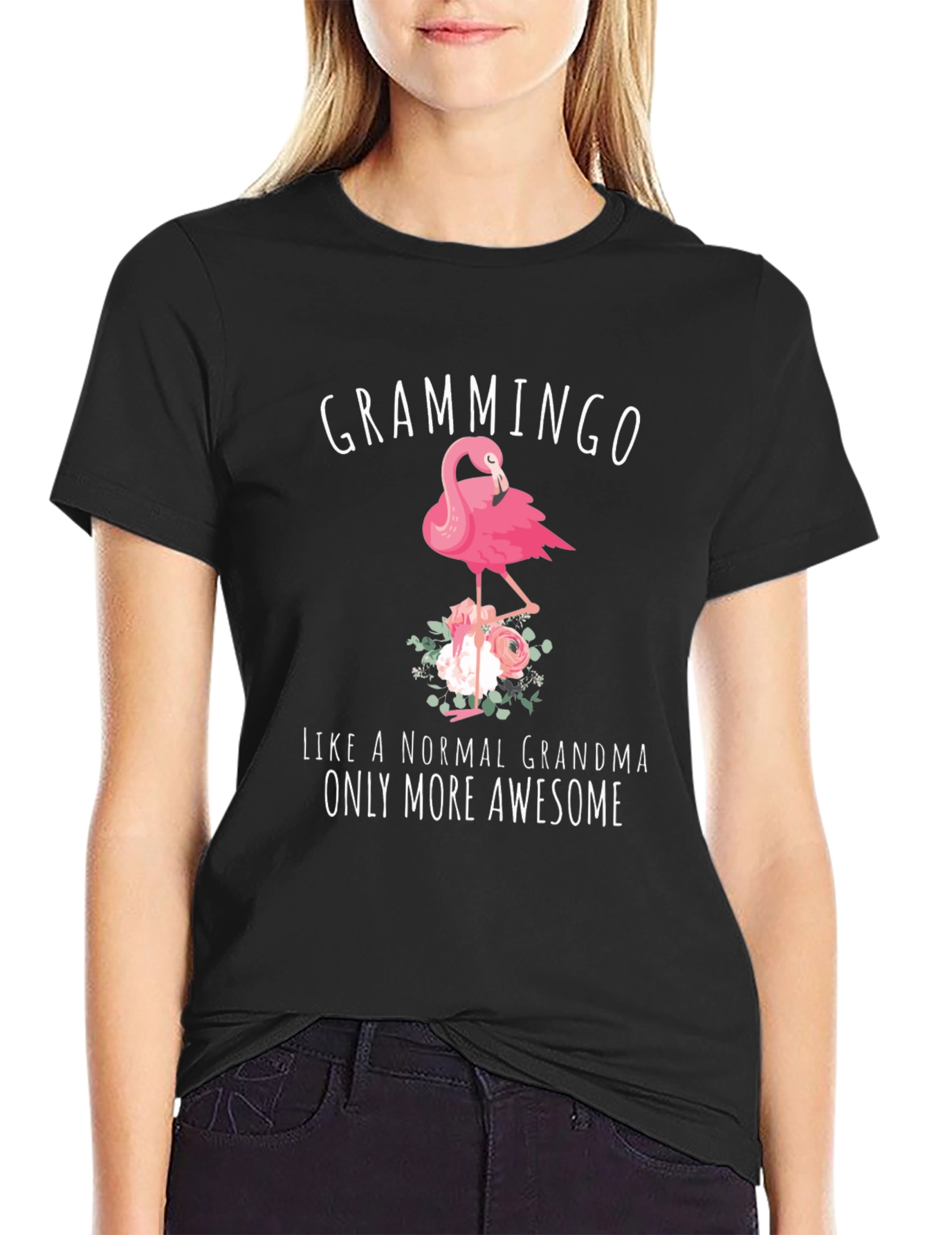Grammingo Grandma Flamingo Graphic T-Shirt