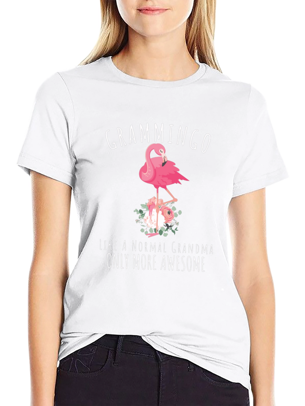 Grammingo Grandma Flamingo Graphic T-Shirt
