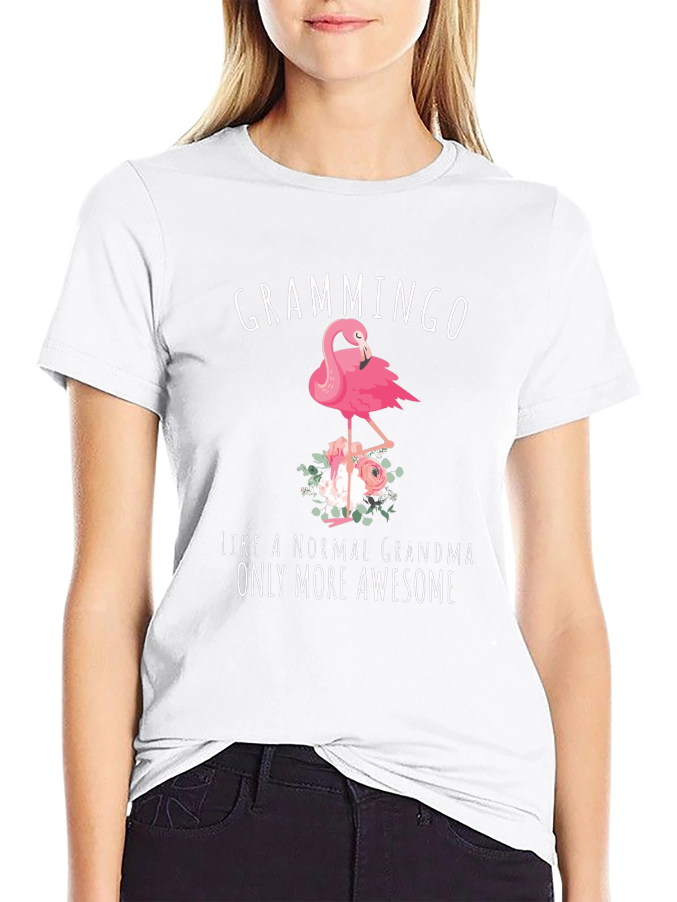 Grammingo Grandma Flamingo Graphic T-Shirt