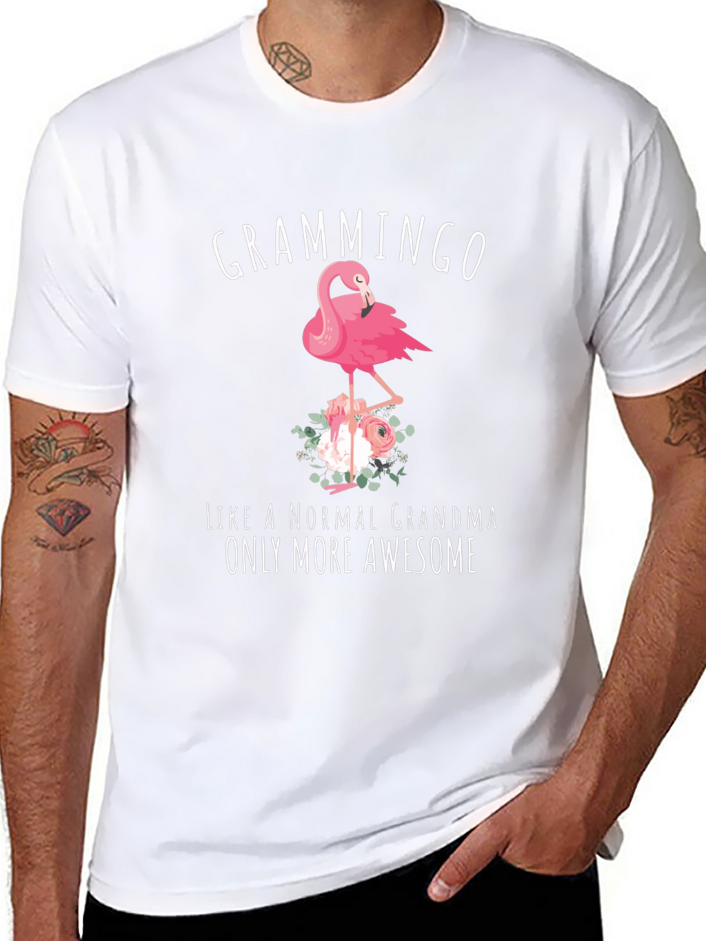 Grammingo Grandma Flamingo Graphic T-Shirt