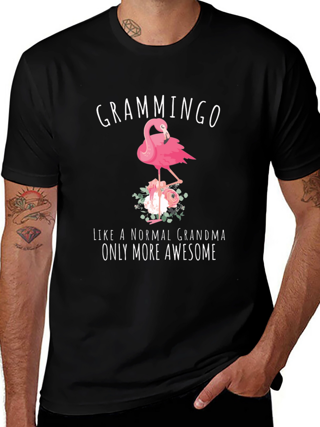 Grammingo Grandma Flamingo Graphic T-Shirt