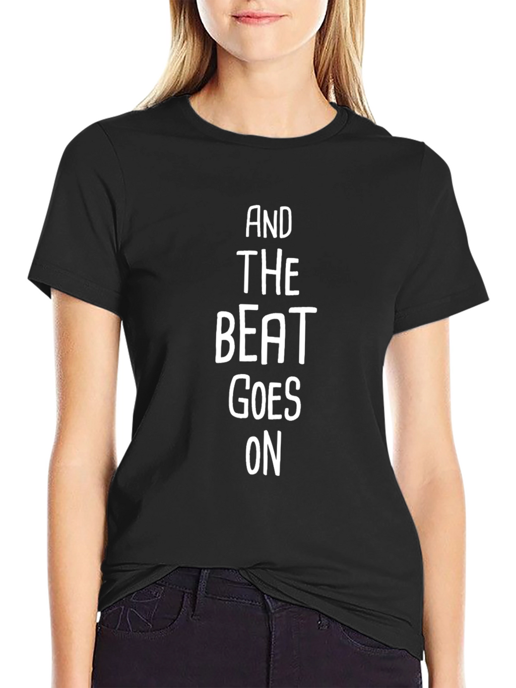 And The Beat Goes On Graphic Tee - Black