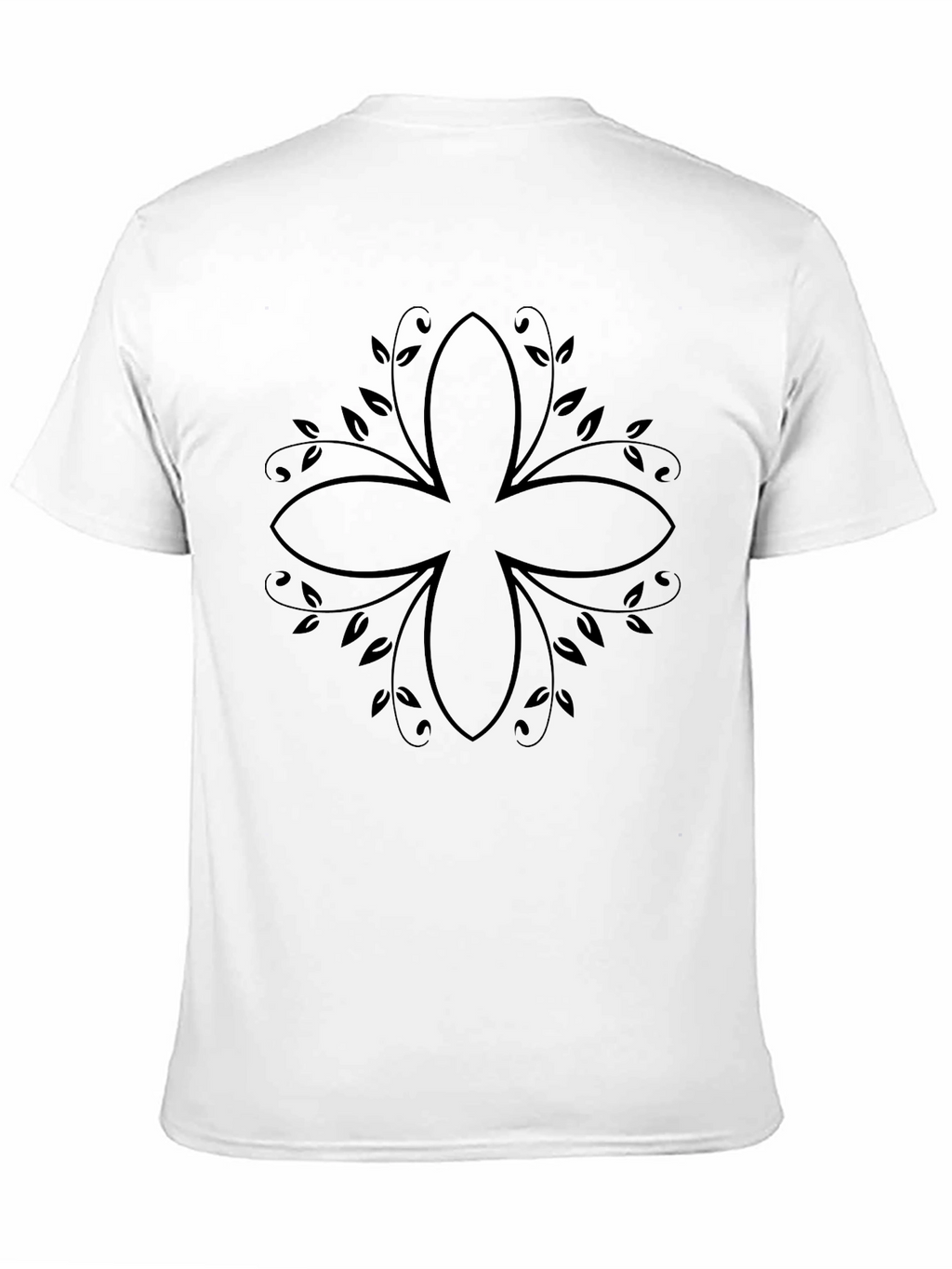 Floral Black Graphic Tee - Modern Style