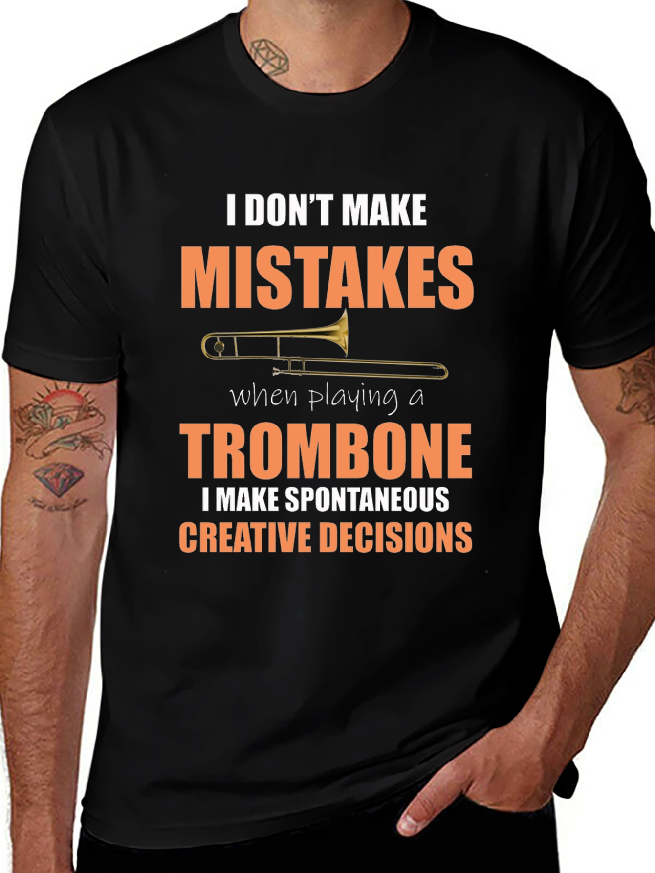 Funny Trombone Player T-Shirt - Creative Decisions