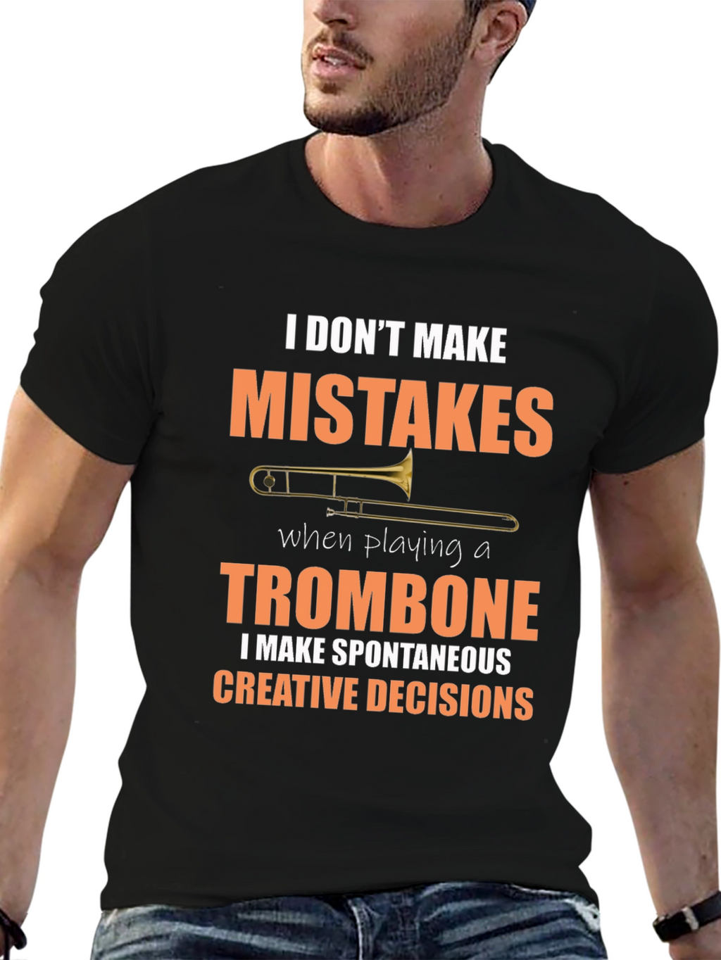 Funny Trombone Player T-Shirt - Creative Decisions