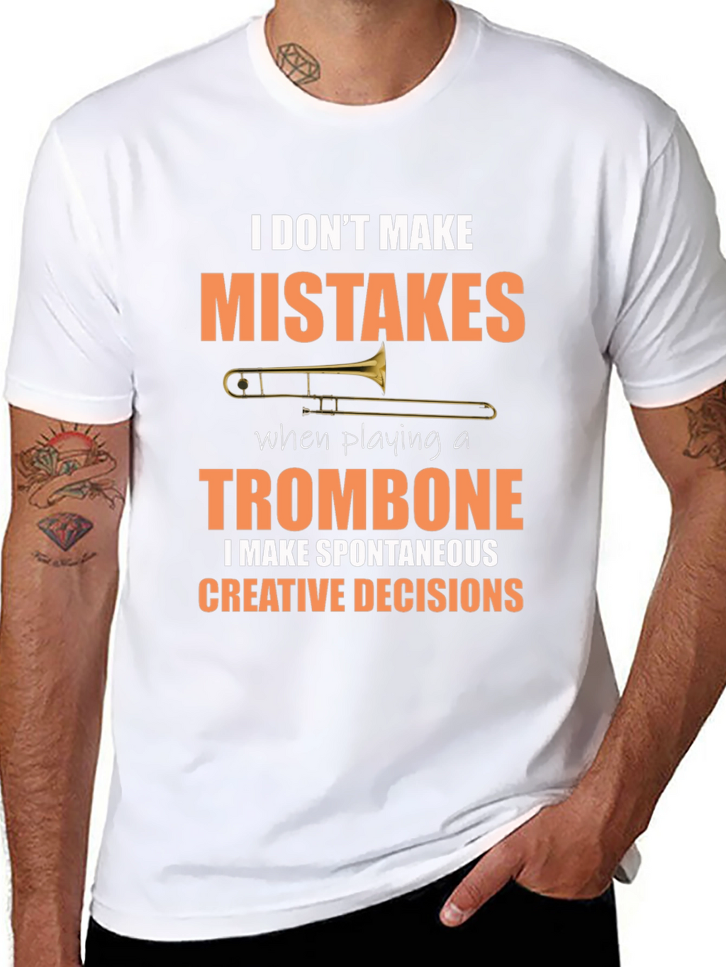 Funny Trombone Player T-Shirt - Creative Decisions