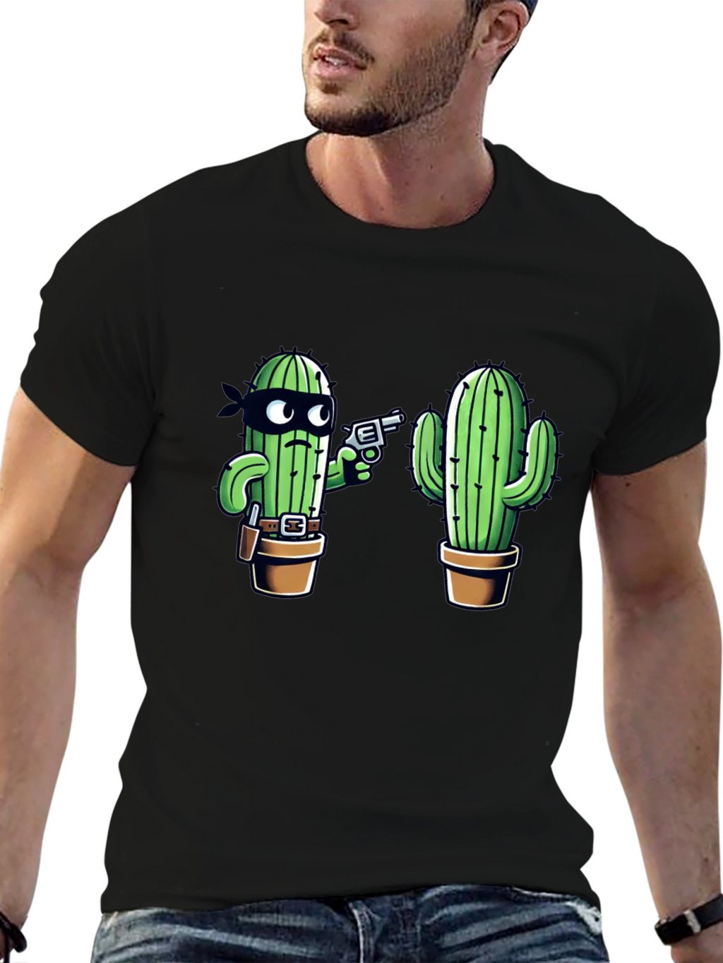 Cactus Bandit Graphic T-Shirt - Western Humor