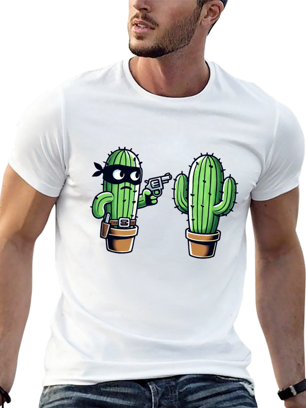 Cactus Bandit Graphic T-Shirt - Western Humor