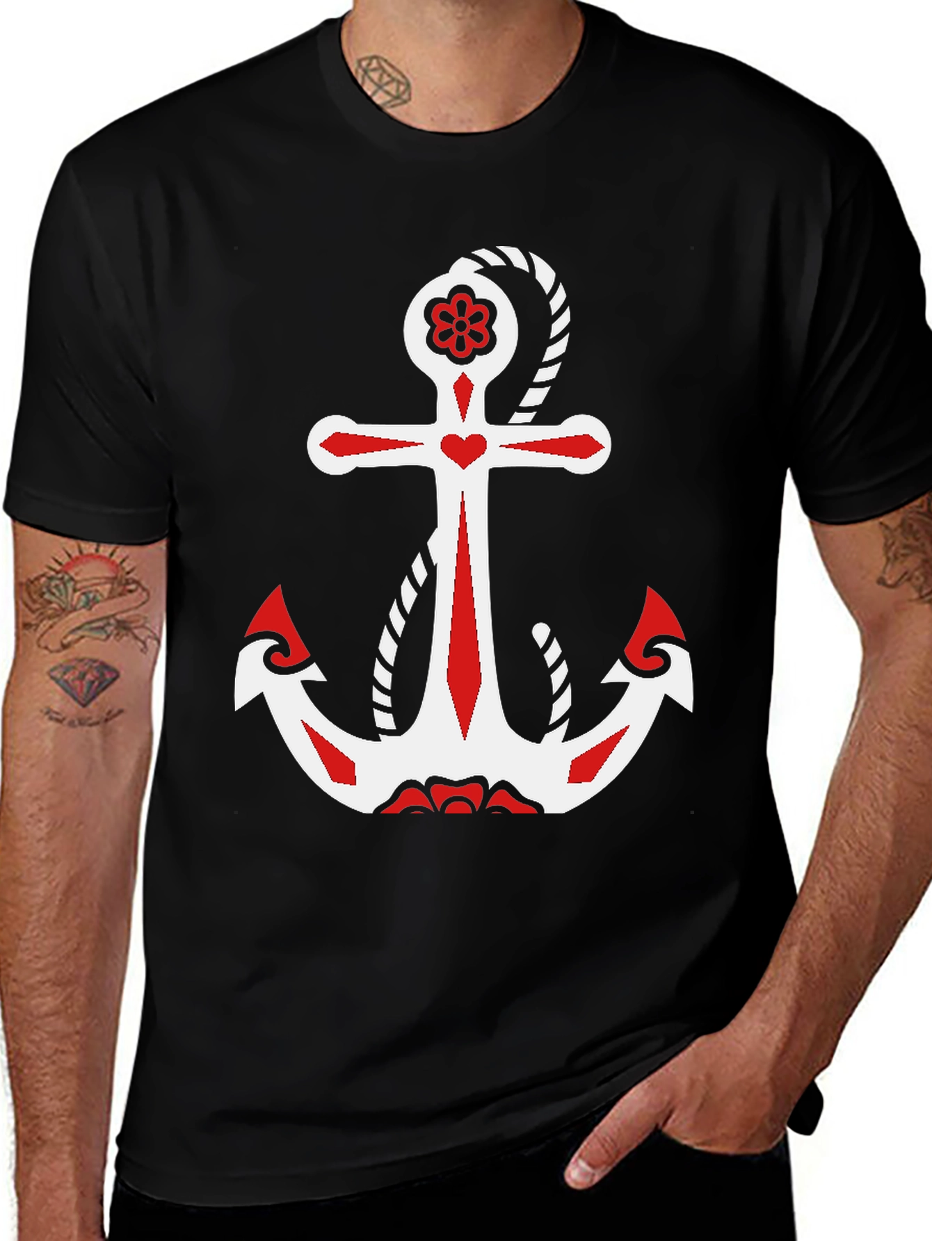 Anchor Graphic T-Shirt - Nautical Style