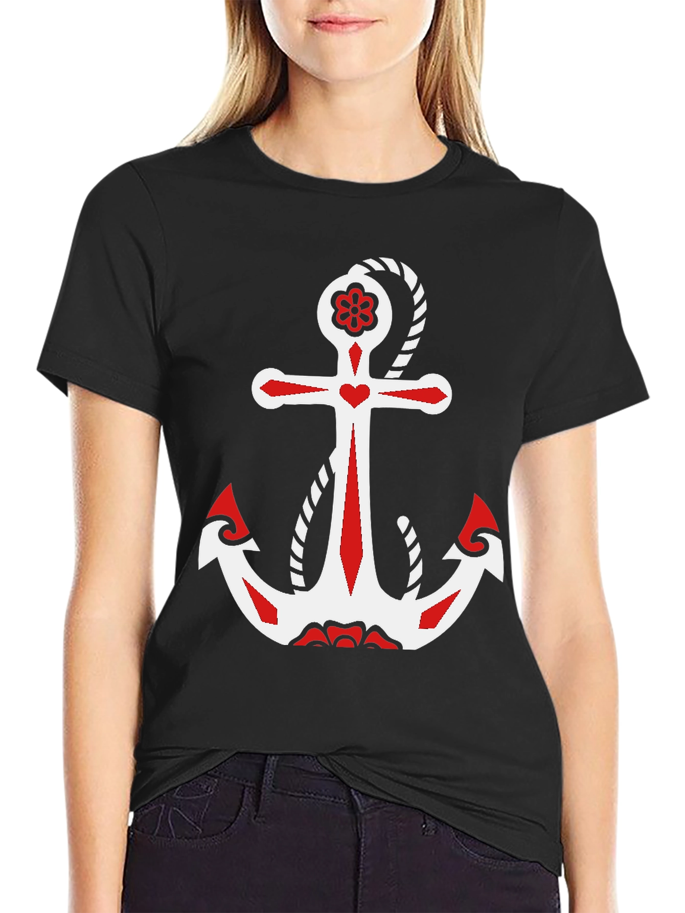 Anchor Graphic T-Shirt - Nautical Style