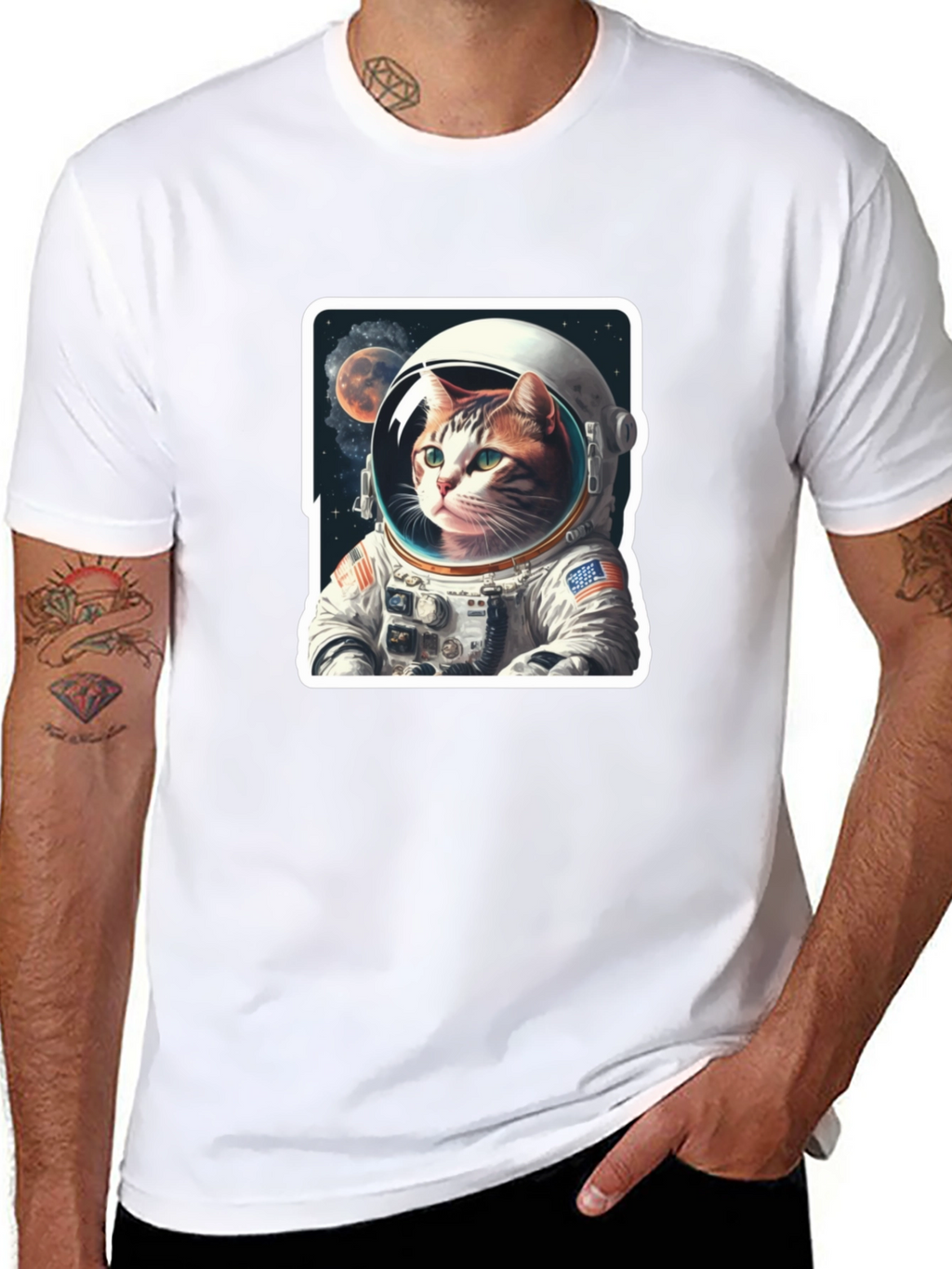 Cat Astronaut T-Shirt - Space Explorer Tee