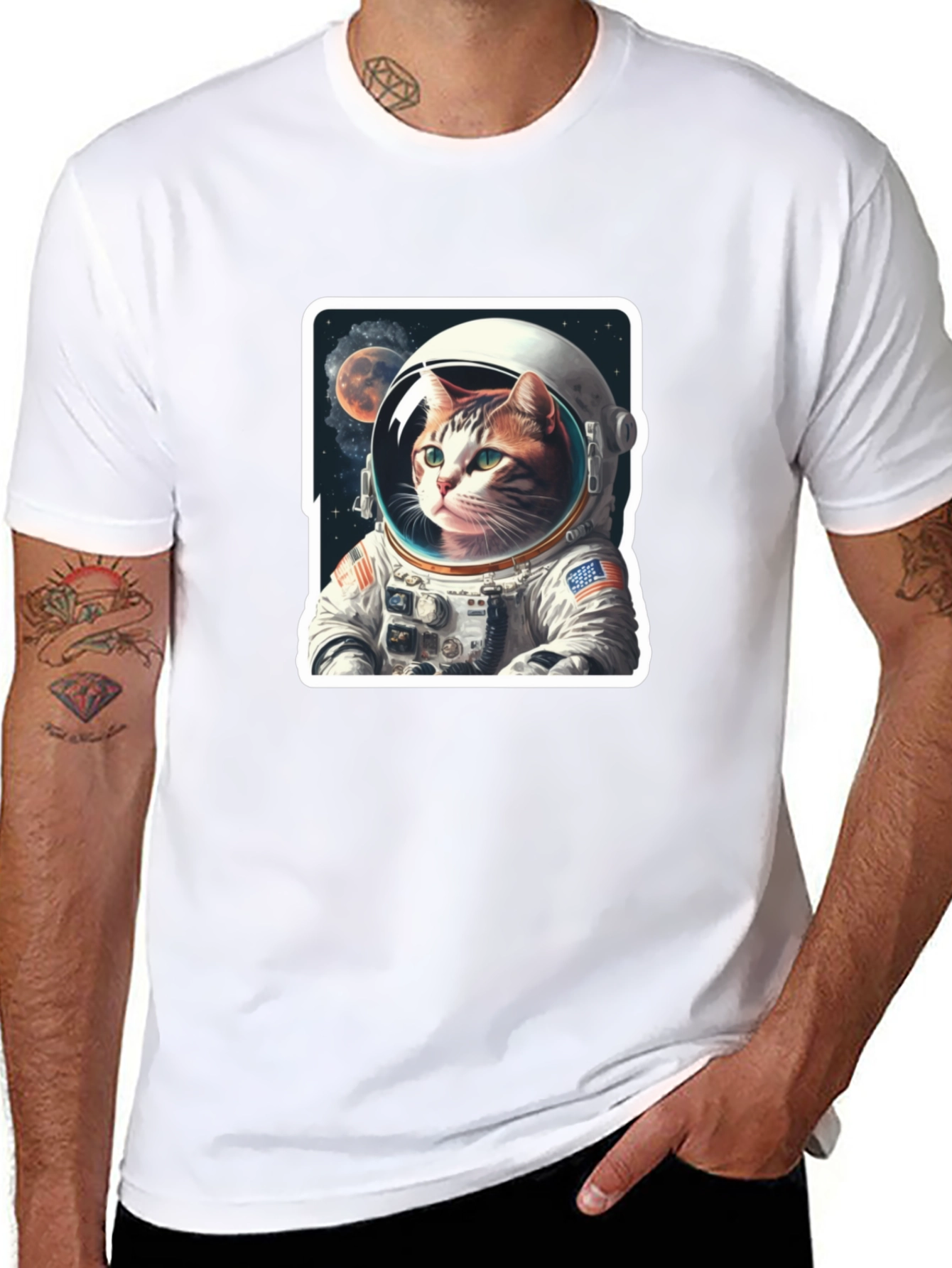 Cat Astronaut T-Shirt - Space Explorer Tee