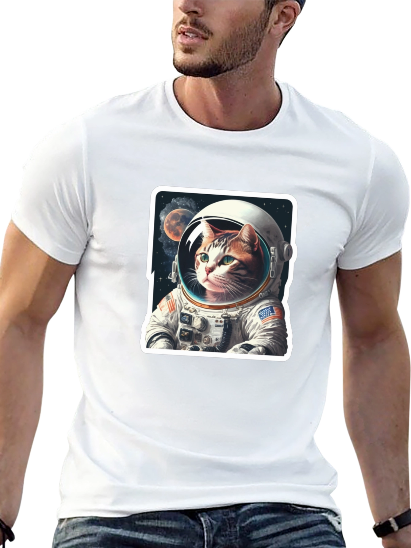 Cat Astronaut T-Shirt - Space Explorer Tee