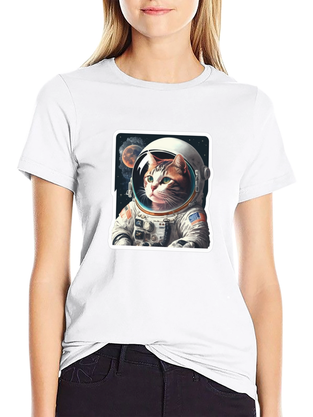Cat Astronaut T-Shirt - Space Explorer Tee