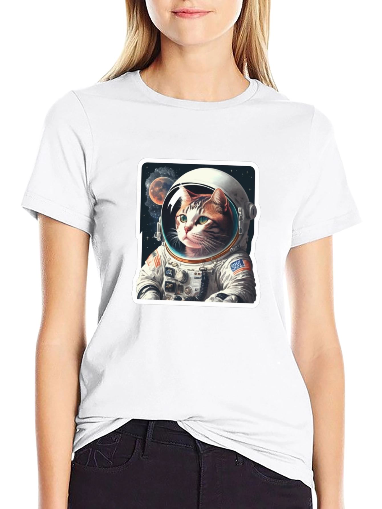 Cat Astronaut T-Shirt - Space Explorer Tee