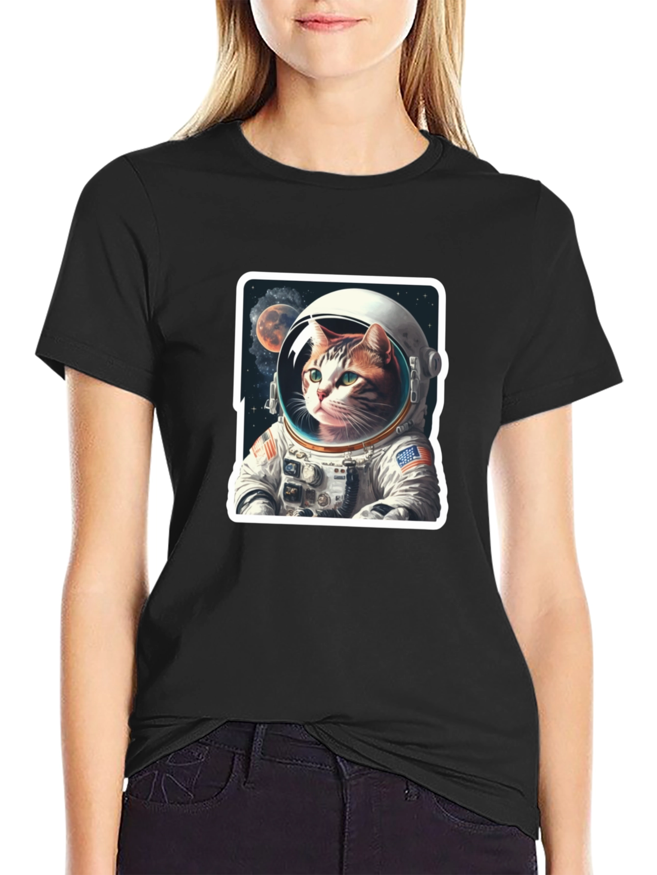 Cat Astronaut T-Shirt - Space Explorer Tee