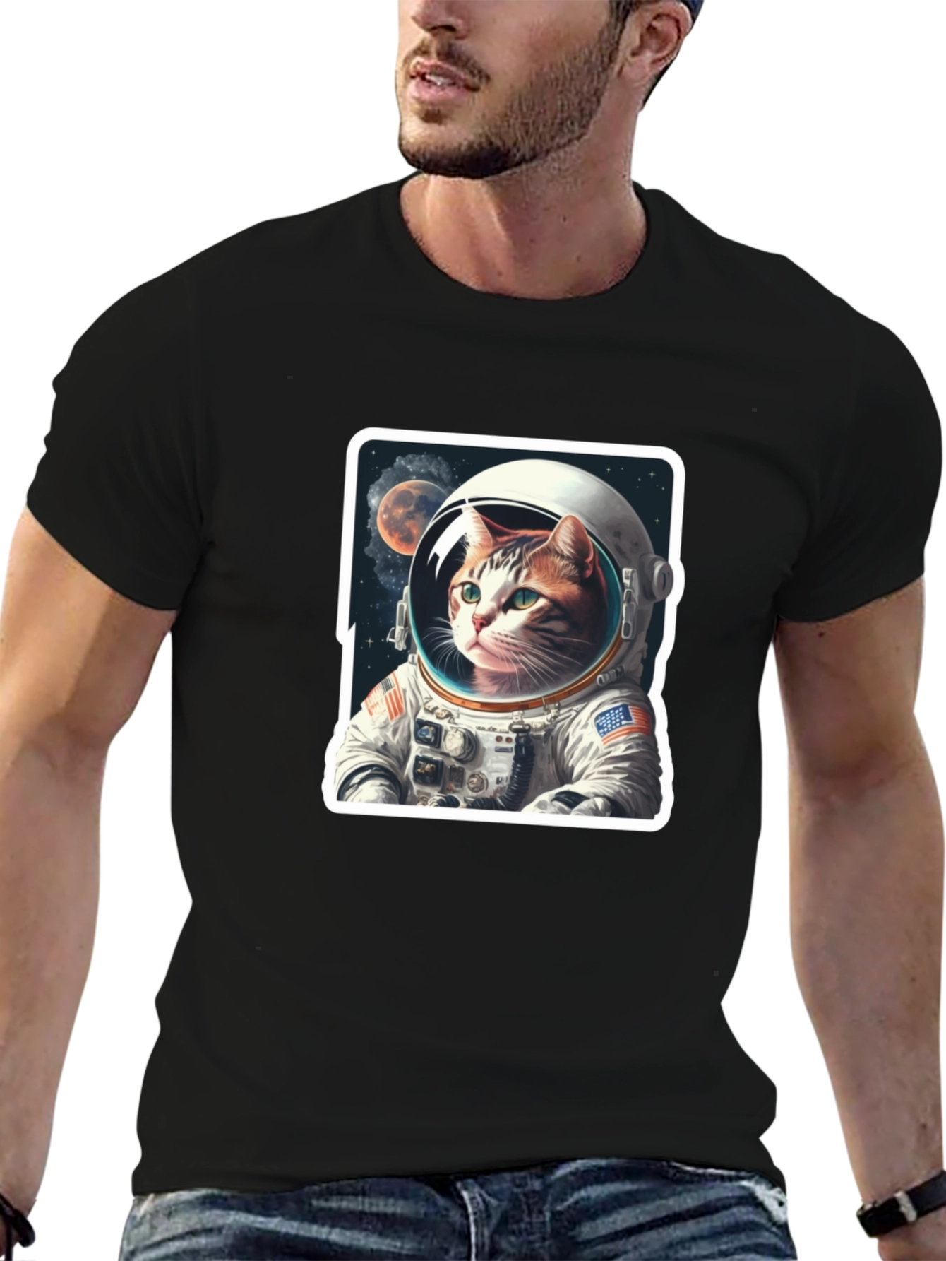 Cat Astronaut T-Shirt - Space Explorer Tee