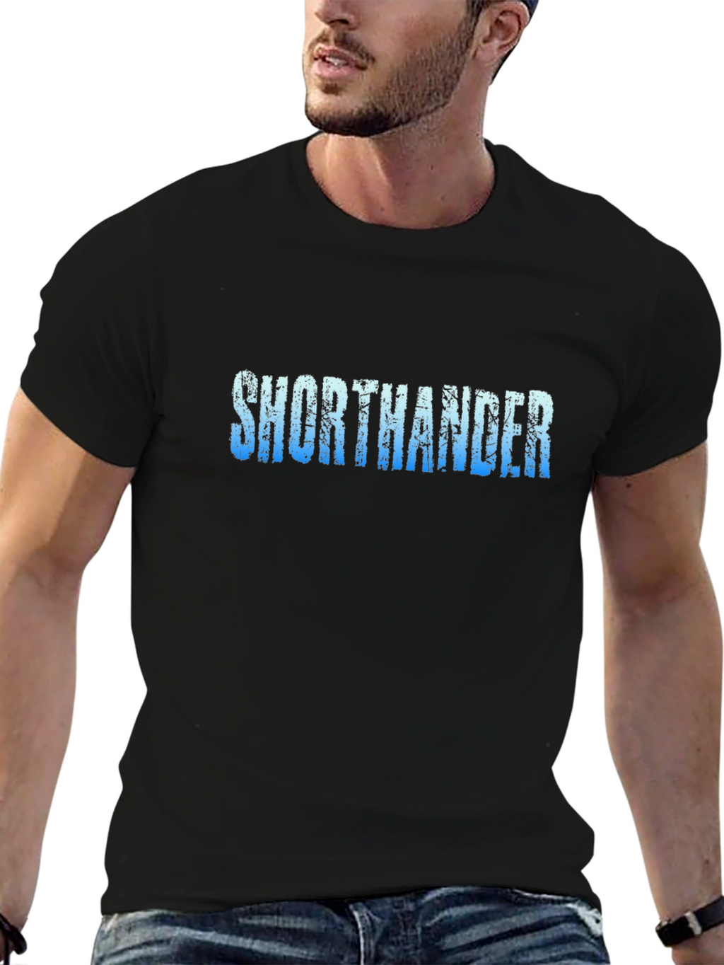 Shorthander Graphic Black Tee