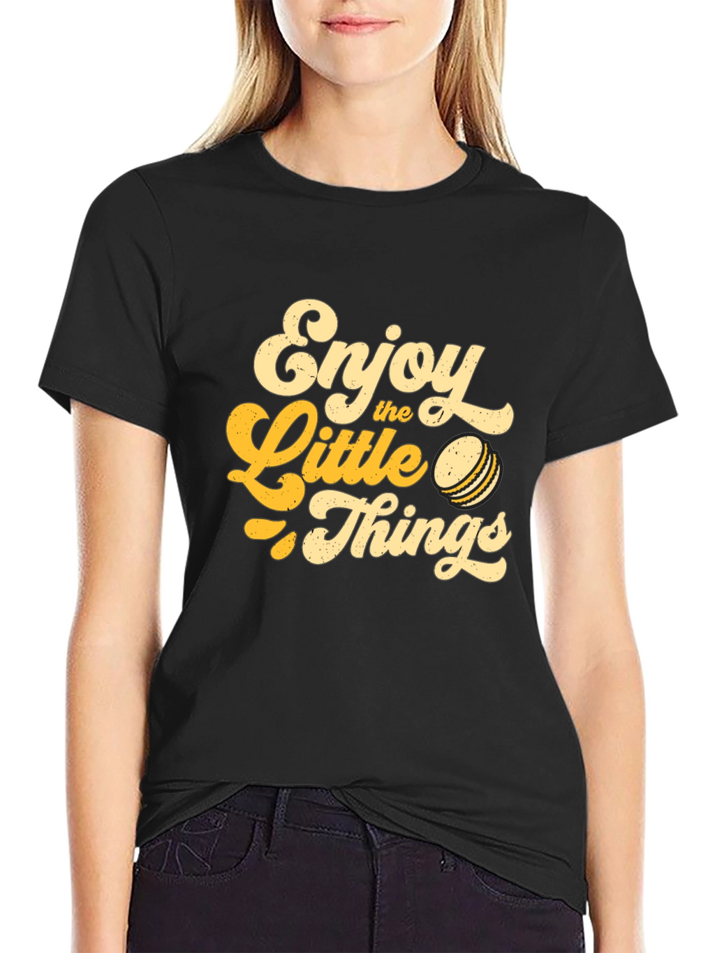 Enjoy the Little Things Graphic Tee - Black