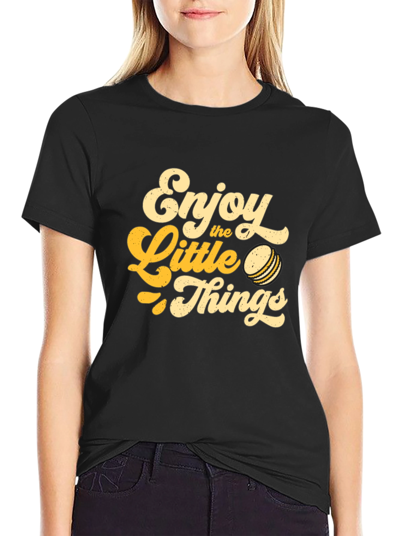 Enjoy the Little Things Graphic Tee - Black