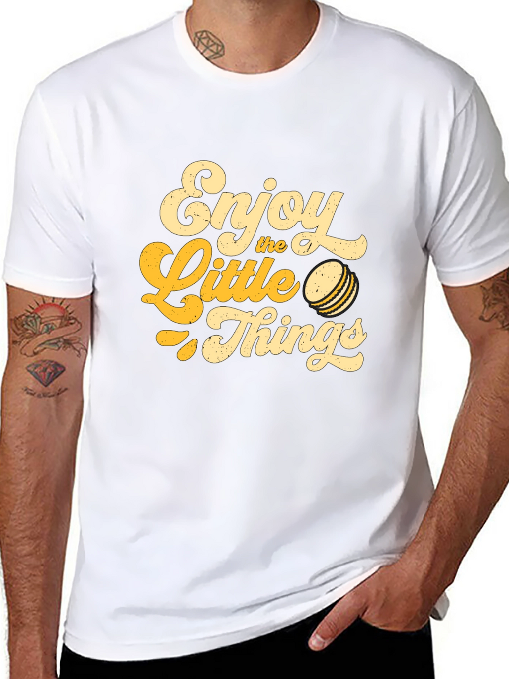 Enjoy the Little Things Graphic Tee - Black