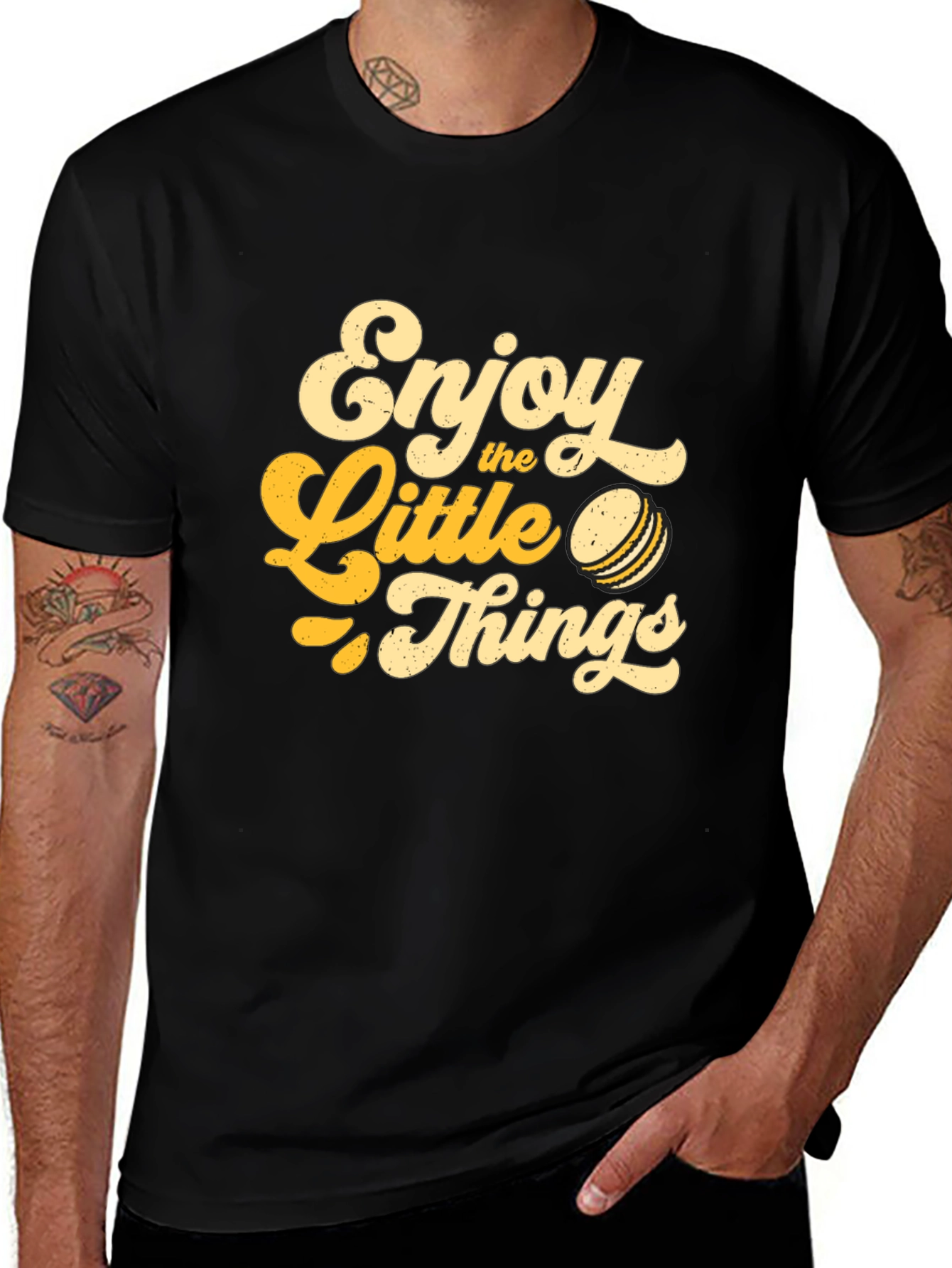 Enjoy the Little Things Graphic Tee - Black