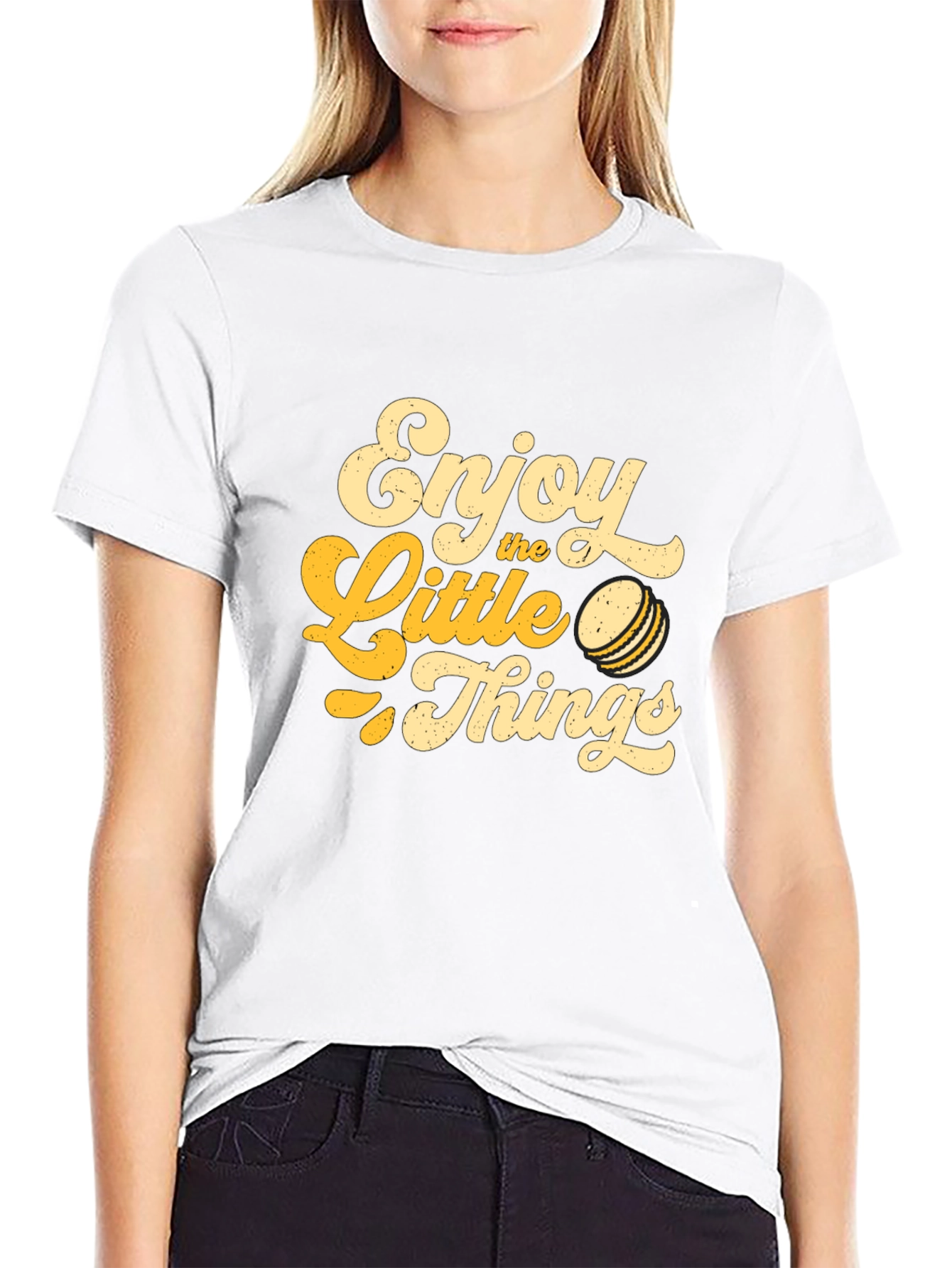 Enjoy the Little Things Graphic Tee - Black