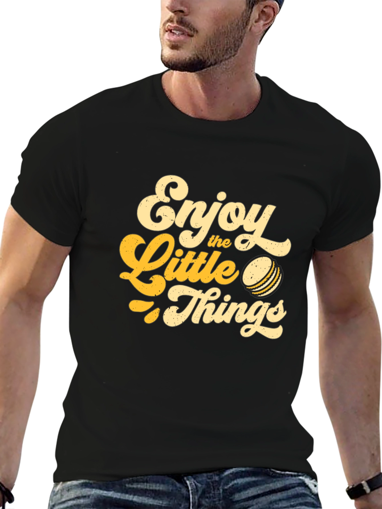 Enjoy the Little Things Graphic Tee - Black