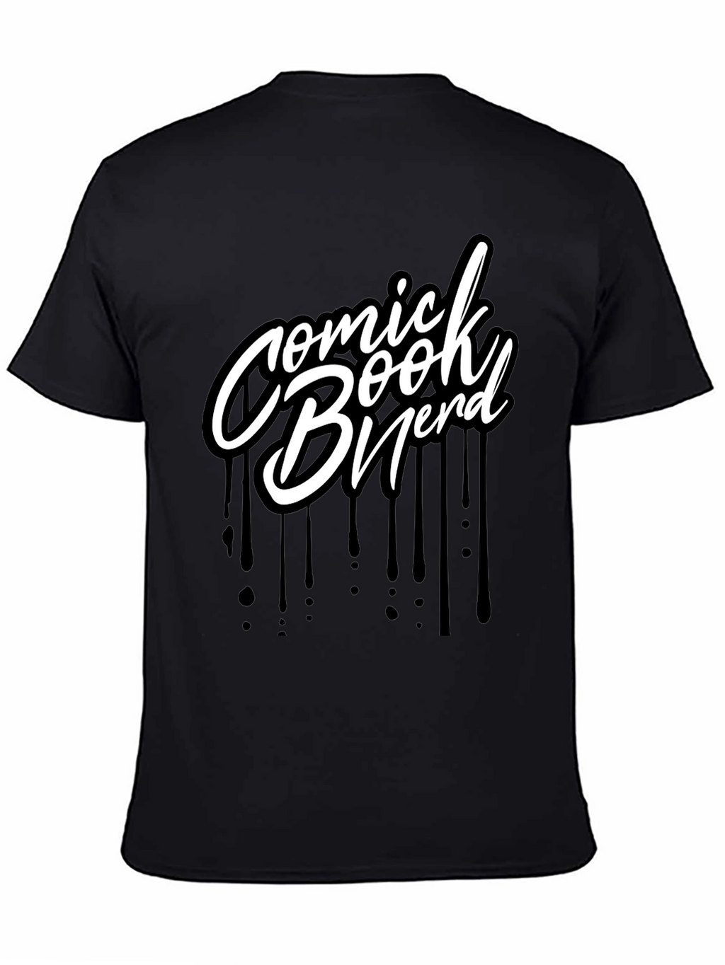 Comic Book Nerd Graphic T-Shirt - Black