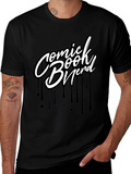 Comic Book Nerd Graphic T-Shirt - Black