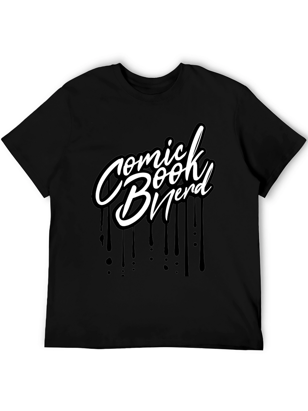 Comic Book Nerd Graphic T-Shirt - Black
