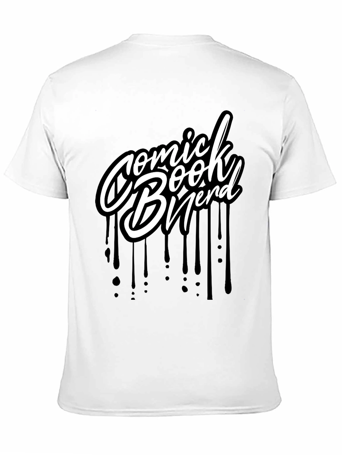 Comic Book Nerd Graphic T-Shirt - Black