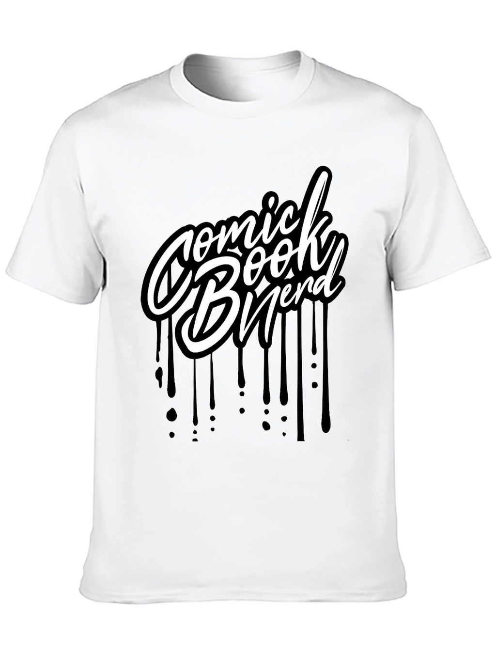Comic Book Nerd Graphic T-Shirt - Black