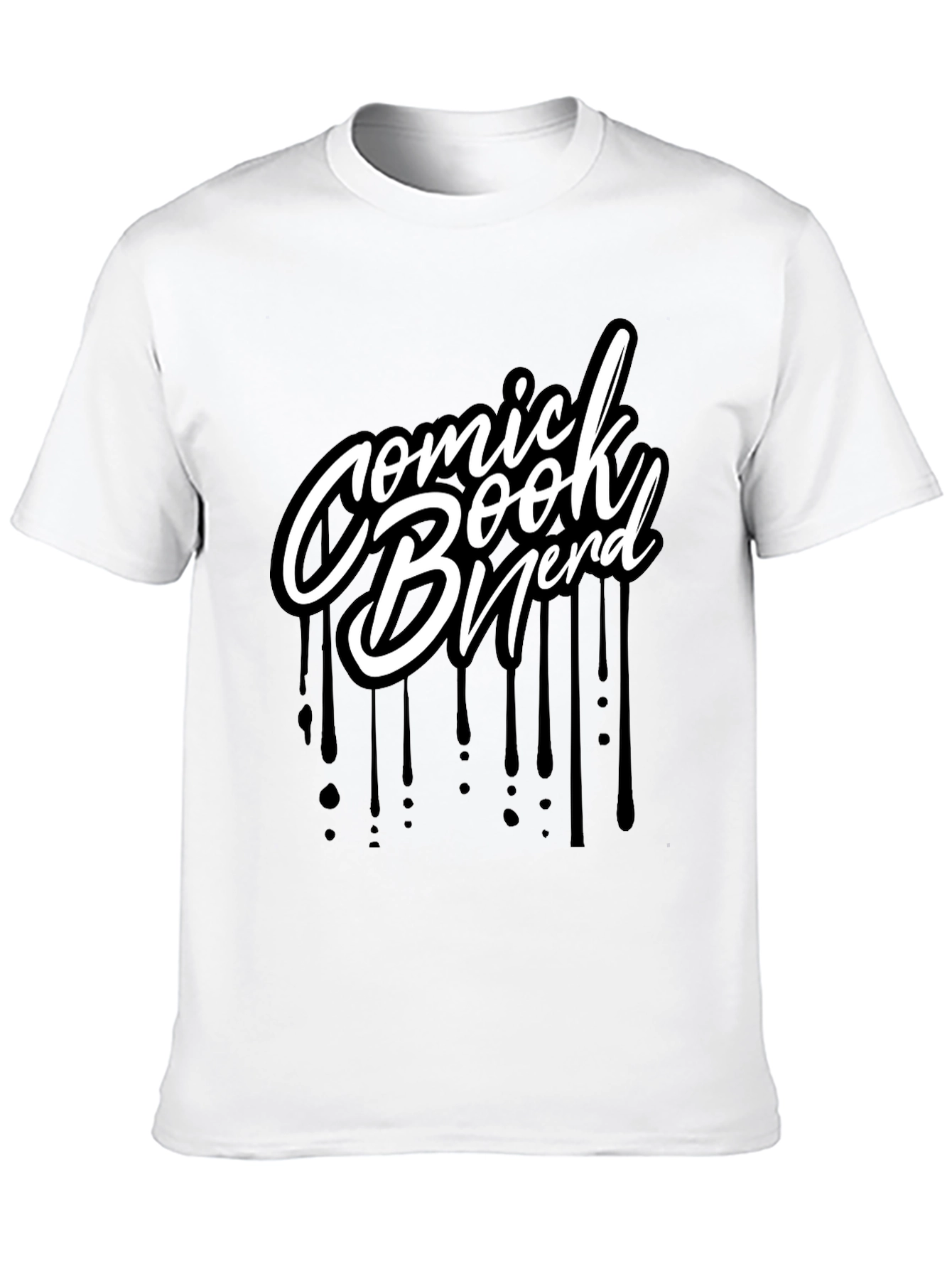 Comic Book Nerd Graphic T-Shirt - Black