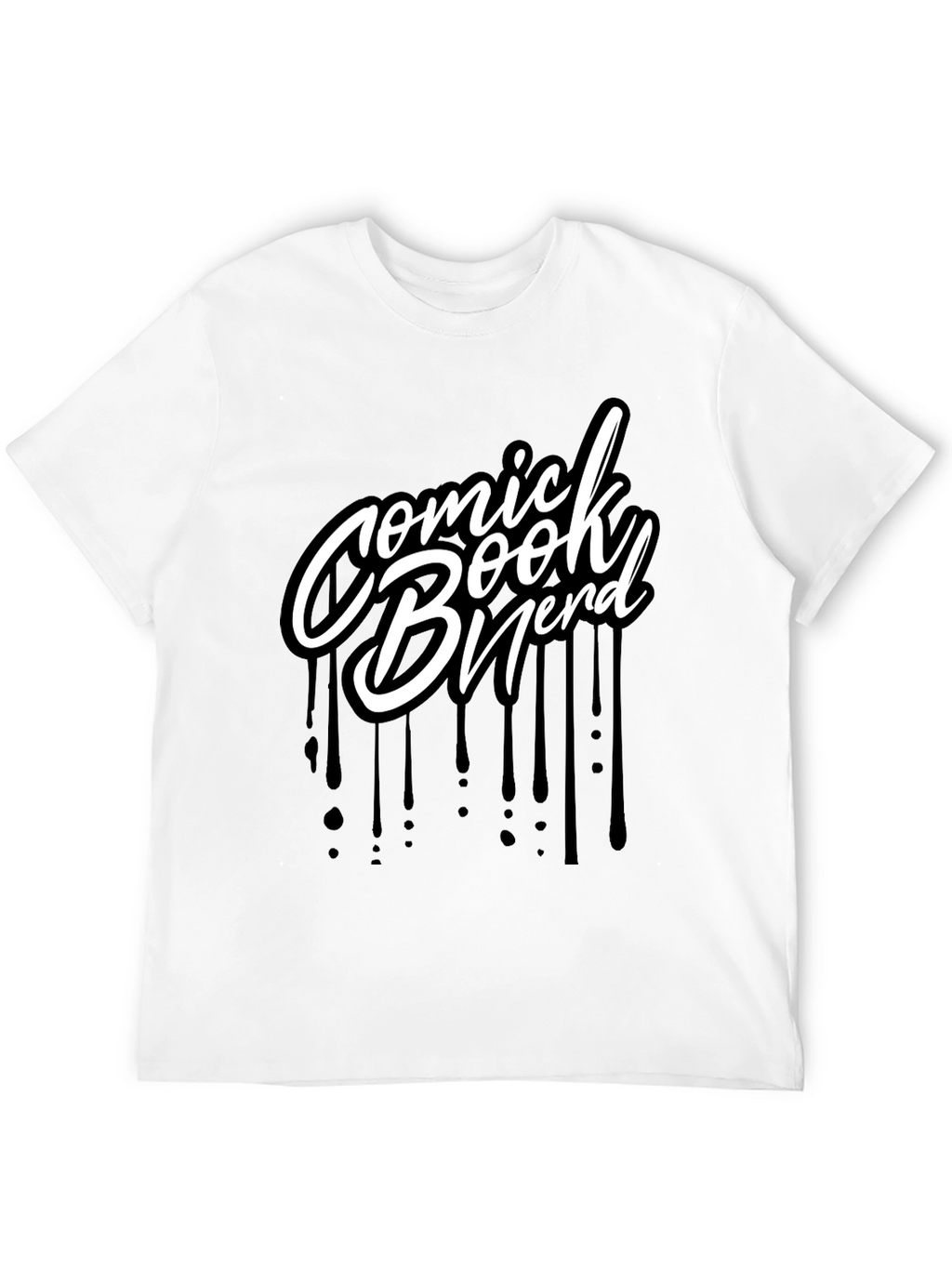 Comic Book Nerd Graphic T-Shirt - Black