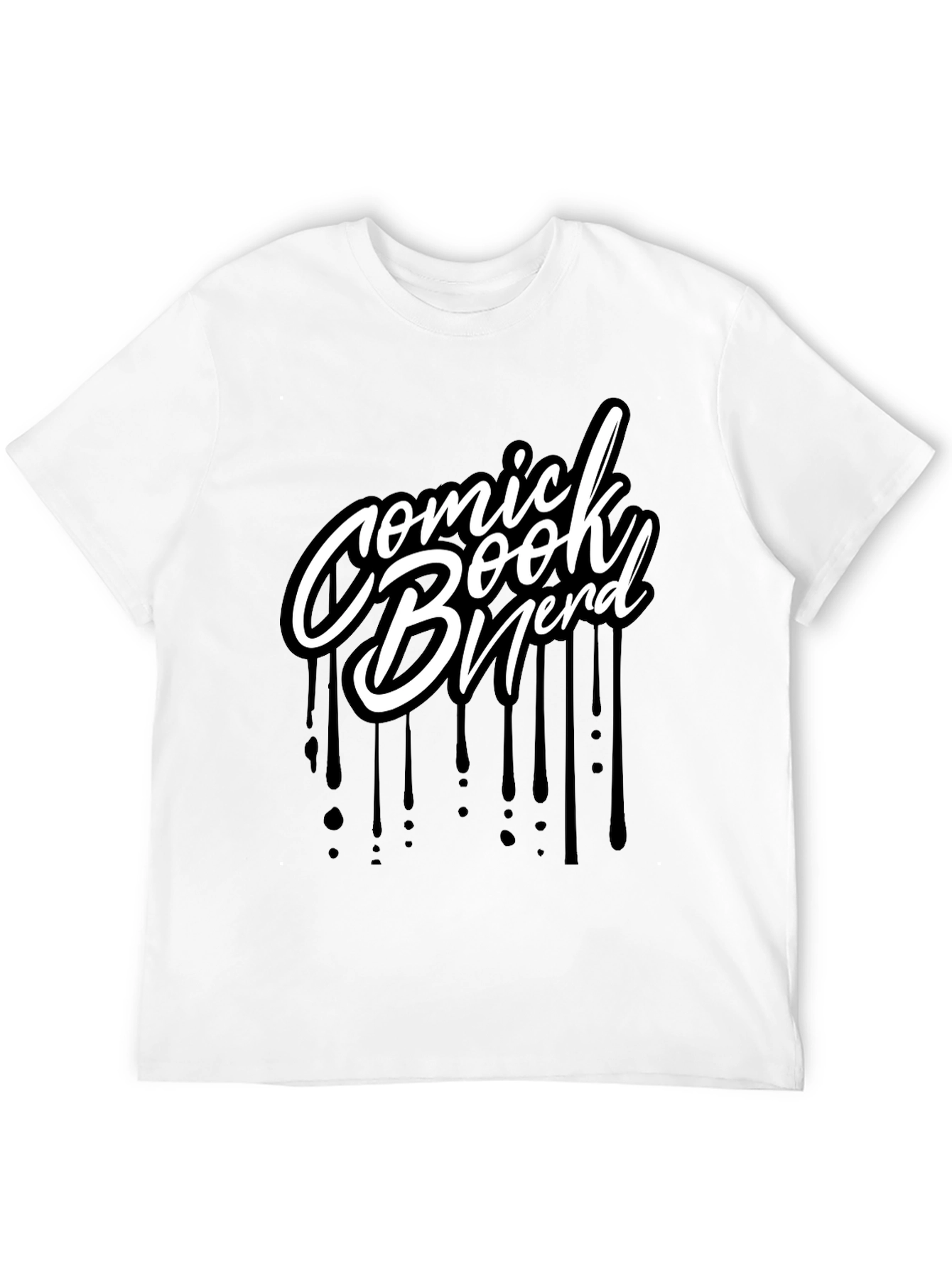 Comic Book Nerd Graphic T-Shirt - Black