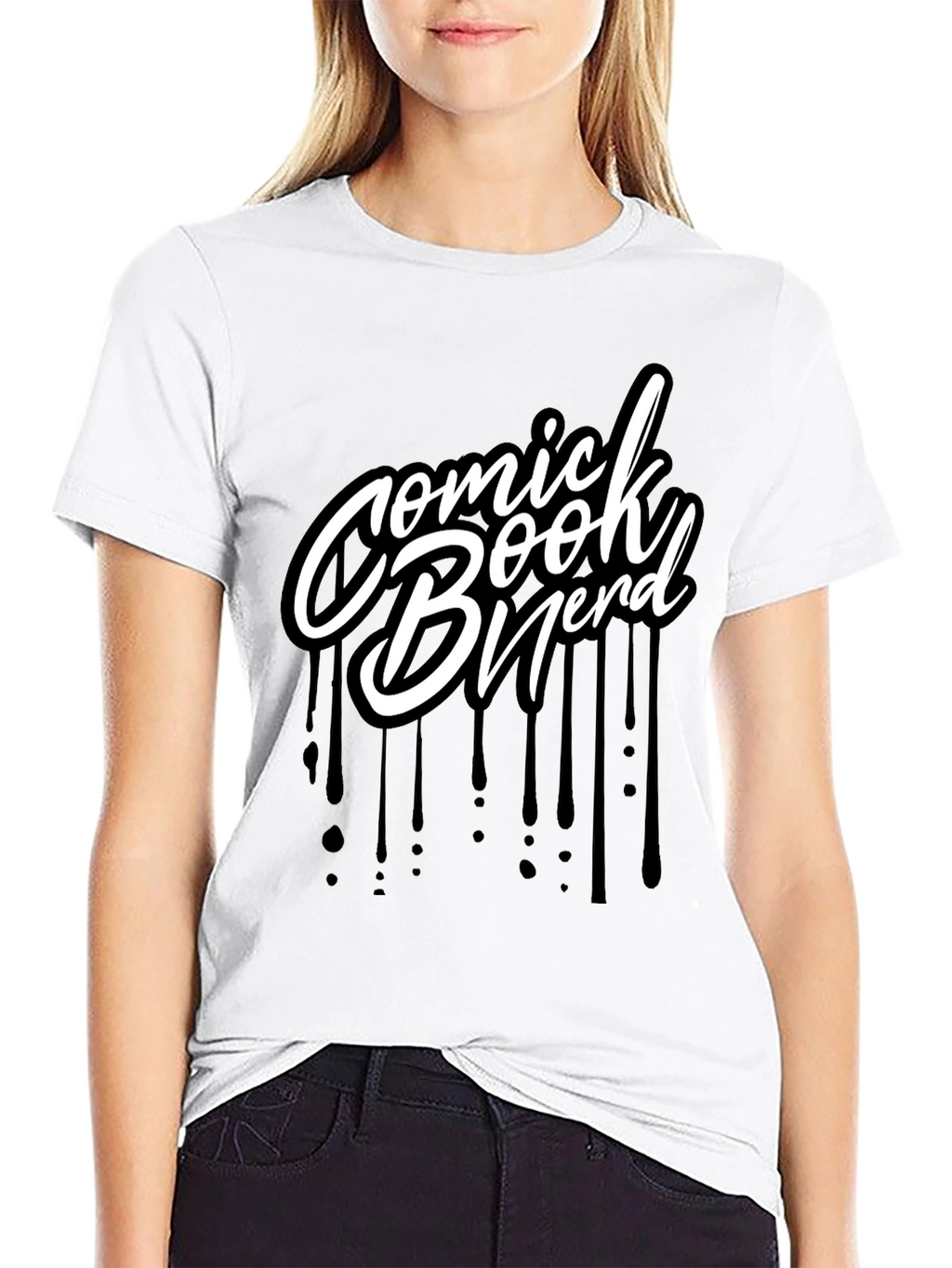 Comic Book Nerd Graphic T-Shirt - Black