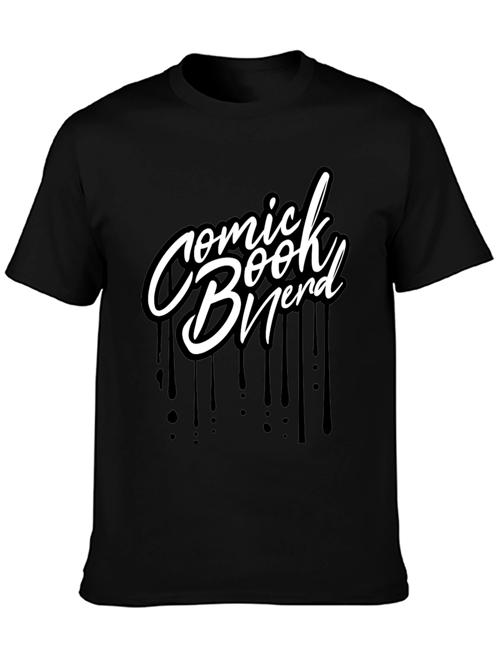 Comic Book Nerd Graphic T-Shirt - Black