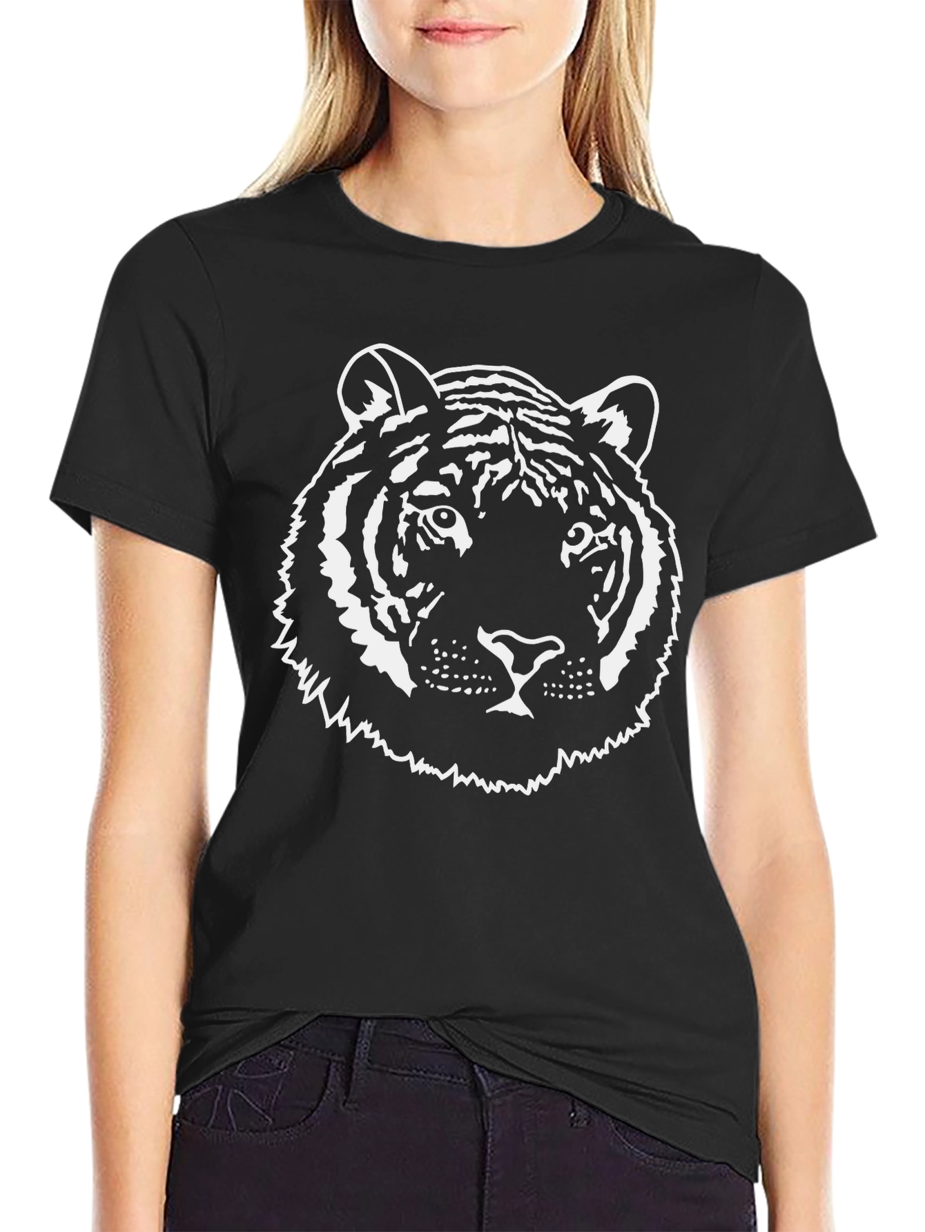 Black Tiger Graphic Tee - Mens Short Sleeve T-Shirt
