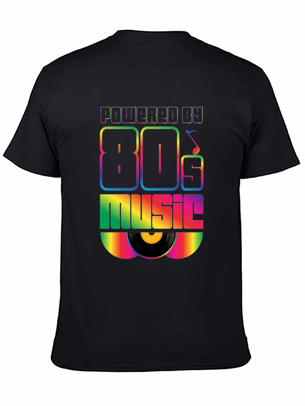 Powered by 80s Music Graphic T-Shirt
