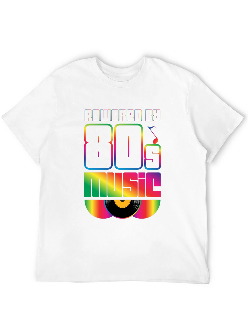 Powered by 80s Music Graphic T-Shirt