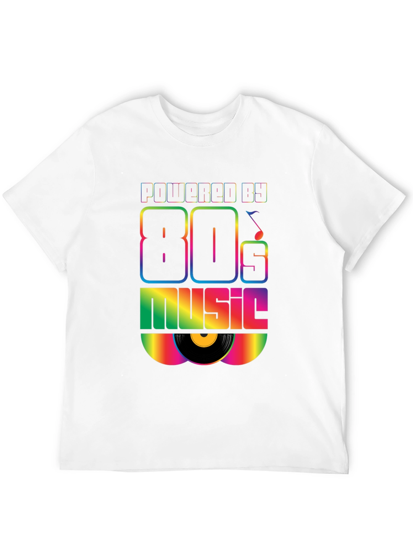 Powered by 80s Music Graphic T-Shirt