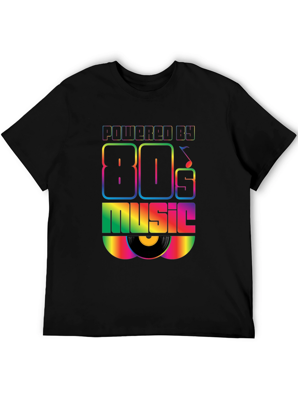 Powered by 80s Music Graphic T-Shirt
