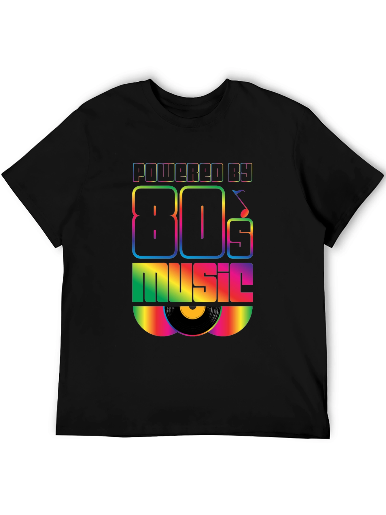 Powered by 80s Music Graphic T-Shirt