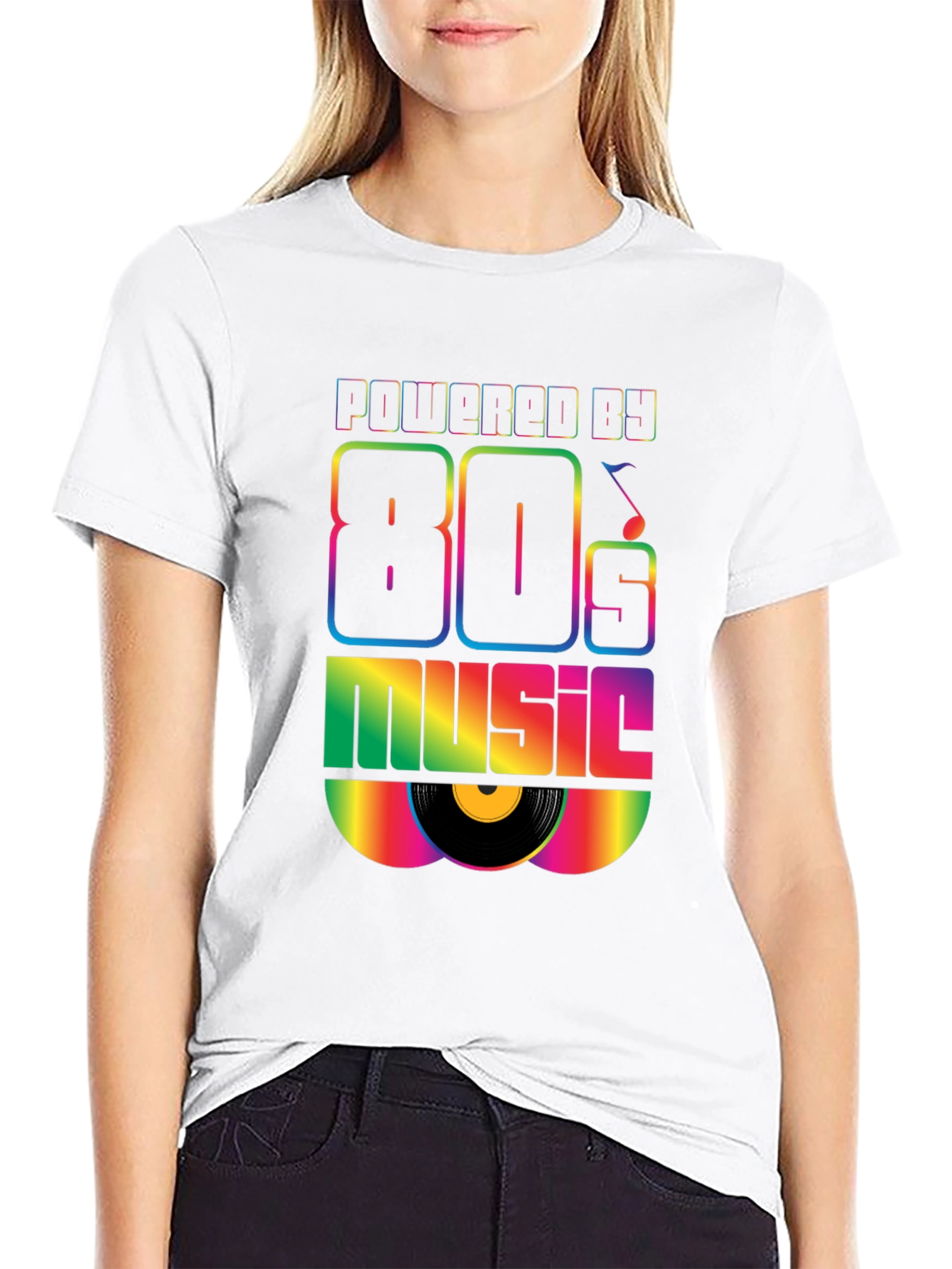 Powered by 80s Music Graphic T-Shirt