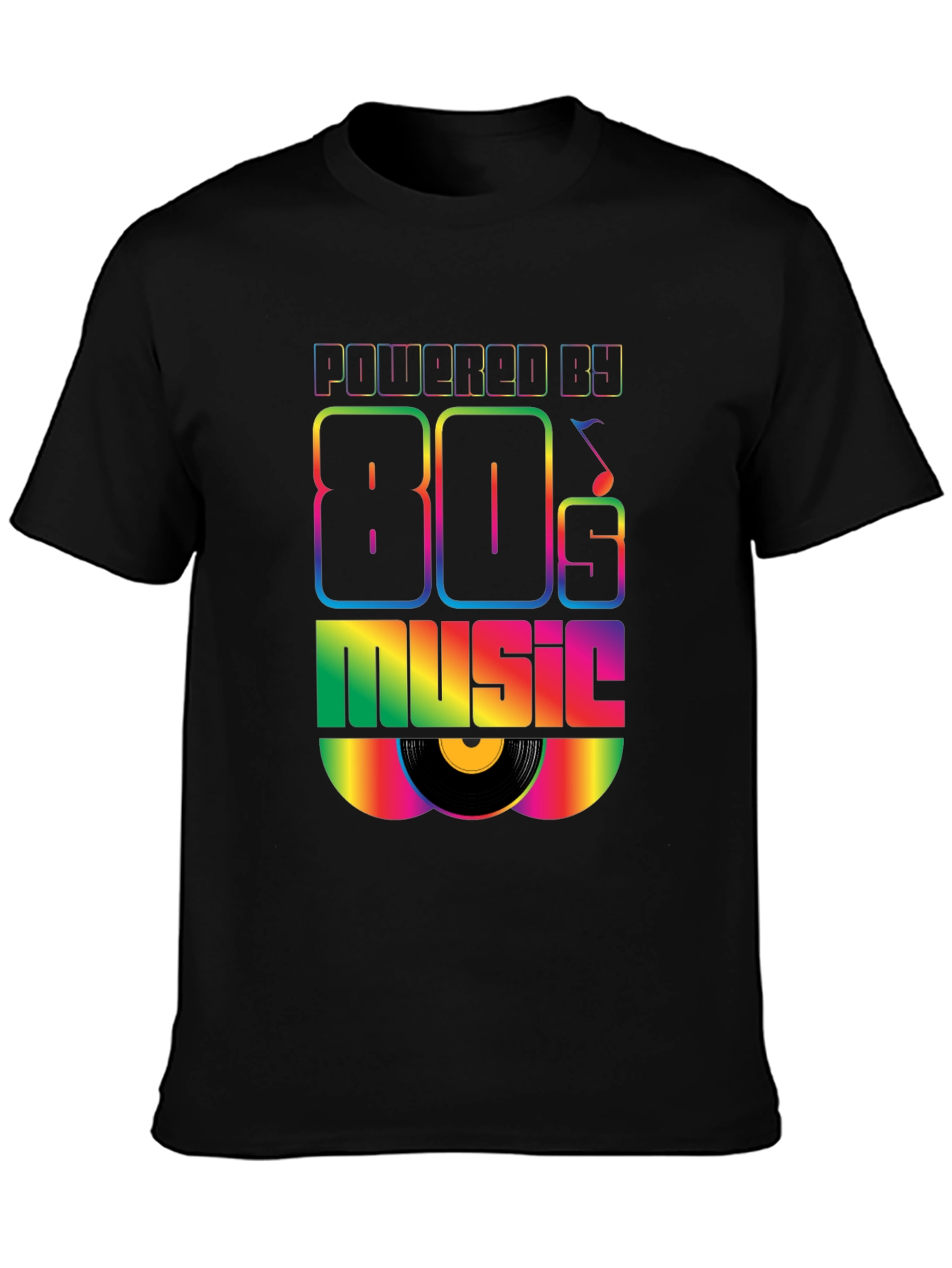 Powered by 80s Music Graphic T-Shirt